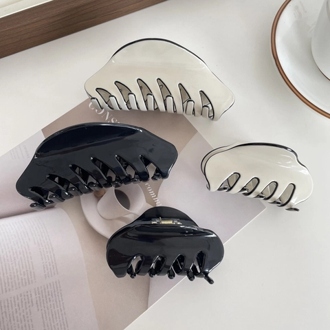 Pinze per Capelli in Acetato Francese Grande Molletta per Capelli Folti Fermaglio Minimalista di Lusso Accessori Retrò Donna