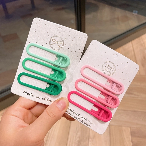 Pinzas para el Cabello de Pico de Pato de Aleación con Degradado Mate para Mujeres Niñas Color Caramelo Simple Horquillas Ovaladas Huecas Accesorios para el Cabello