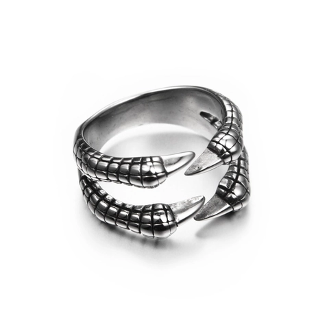 Retro Stainless Steel Dragon Claw Ring For Men Women Punk Gothic Adjustable Open Finger Ring Hip Hop Jewelry Gift