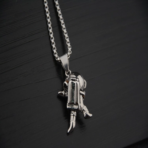 Collar con Colgante de Astronauta Dabbing de Acero Inoxidable Joyería de Astronauta Streetwear para Hombre Mujer Regalo