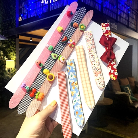 Adesivo per Capelli Magico per Bambini Fiocco a Cartone Animato Accessori per Capelli in Tessuto Simpatico Patch per Capelli in Stile Coreano