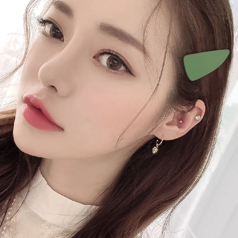 Frosted Acrylic Triangle Hair Clips Macaron Candy Color Matte Geometric BB Clips Simple Side Clips For Girls Women Hair Accessories