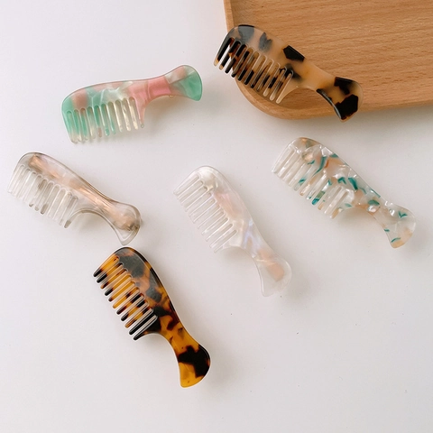 Kreative Kammform Acetat Haarspange Marmor Schildpatt Entenschnabelklemme Süßes Haarschmuck Für Damen Haardekoration