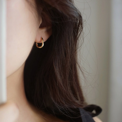 Verdrehte Möbiusschleife Creolen Für Damen Gold Silber Plattiert Kupfer Geometrisch Wassertropfen Minimalistischer Schmuck