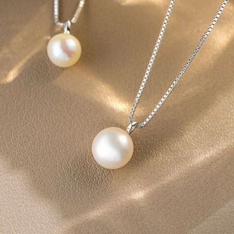 Minimalistische Halskette Mit Einzelner Süßwasserperle Kupfer Galvanisiert Elegante Schlüsselbeinkette Schmuck Für Damen Alltag