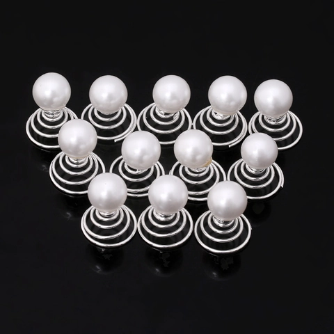 Accessori per Capelli da Sposa Elegante Perla Artificial d'Imitazione Spirale Spille in Lega di Metallo per Acconciatura da Donna