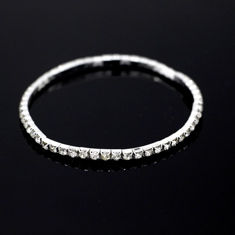 Elastische Strass Fußkettchen Für Damen Legierung Mehrreihige Glitzernde Kristall Fuß Armband Sommer Strand Party Schmuck Gold Silber Plattiert