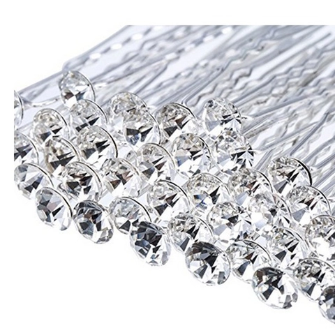 Bruids Legering Strass U-Vormige Haarspeld Eenvoudige Bruiloft Haarstok Decoratieve Hoofddeksels Voor Dames Haar Styling Tool