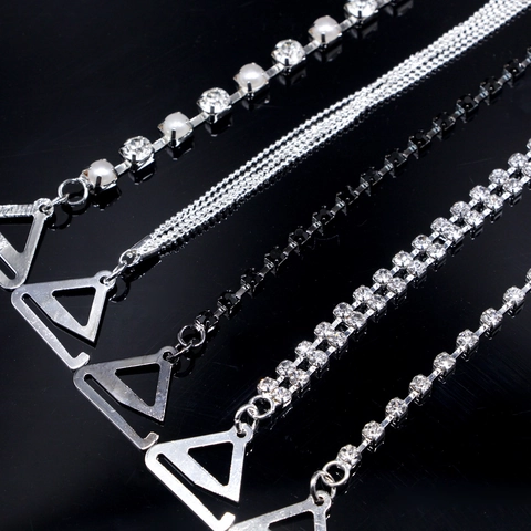 Women Decorative Bra Straps Elegant Rhinestone Artificial Pearl Bridal Bra Shoulder Straps Replacement Adjustable Jewelry Straps