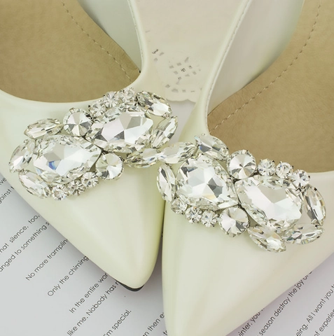 Fibbie Scarpe Sposa Creative Europee Strass Rimovibili DIY Accessori Scarpe Abito Sposa Tacchi Alti Donna