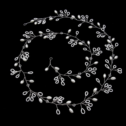 Elegante Vigna per Capelli da Sposa Fatta a Mano con Perle Artificiali Design Floreale Copricapo per Matrimonio da Donna Accessori