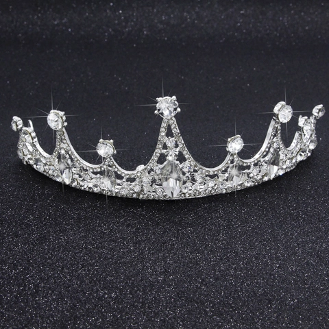 Luxus Braut Diadem Krone Legierung Strass Kristall Hochzeit Haarschmuck Für Braut Prinzessin Königin Kopfschmuck Elegant Party Schmuck