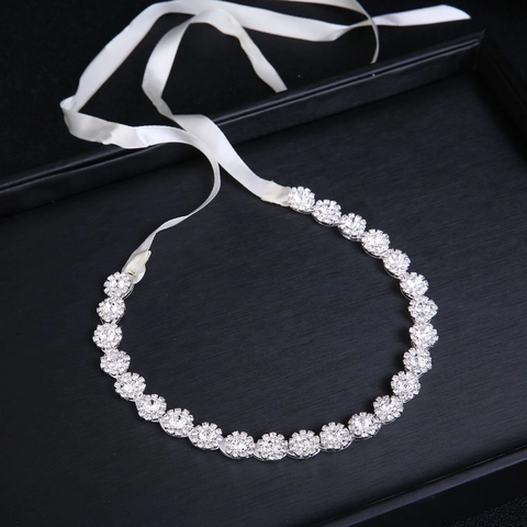 Elegante Cerchietto da Sposa con Strass Design a Fiori in Lega Copricapo per Donna Accessori per Feste e Banchetti