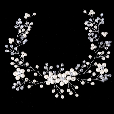Kinder Künstliche Perle Blume Haarranke Legierung Strass Braut Stirnband Für Hochzeit Party Blumenmädchen Haarschmuck