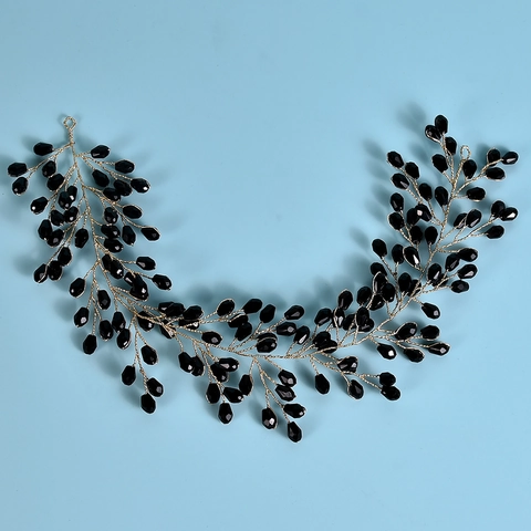 Elegante Vite per Capelli da Sposa Tessuta a Mano Con Strass in Cristallo Accessori per Capelli da Matrimonio Copricapo per Foto per Donna
