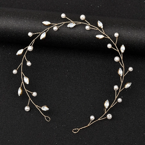 Vite per Capelli da Sposa Fatta a Mano Perla Artificiale Strass Accessori per Capelli da Matrimonio per Donna Festa Copricapo
