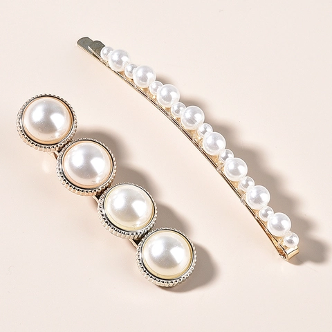Elegantes Set Mit Künstlichen Perlen Haarclips Gold Legierung Bobby Pins Für Damen Hochzeit Party Tägliche Haar Styling Accessoires