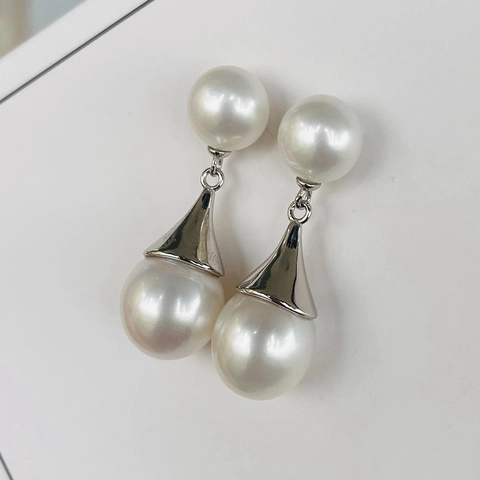 French Elegant Teardrop Artificial Pearl Drop Earrings Copper Electroplated Minimalist Water Drop Stud Earrings For Women Jewelry Gift