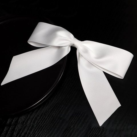 Pinza para el Pelo con Lazo de Satén Grande Elegante Tocado de Novia Horquilla de Cinta para Mujer Accesorios para el Cabello de Fiesta
