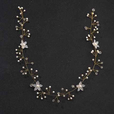 Handgemaakte Bruids Haar Wijnstok Met Kunstparels En Kristallen Florale Bruiloft Hoofdband Goud Zilver Haaraccessoire Vrouwen Meisjes