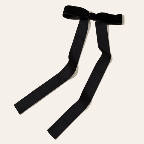 Fermaglio per Capelli in Velluto Vintage Con Fiocco e Nastri Lunghi Sposa Matrimonio Accessorio per Capelli Elegante Fermaglio Donna