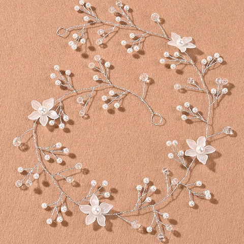 Handgemaakte Bruids Haar Wijnstok Met Kunstparels En Kristallen Florale Bruiloft Hoofdband Goud Zilver Haaraccessoire Vrouwen Meisjes