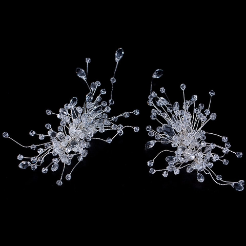 Fermagli per Capelli da Sposa in Cristallo Romantico in Stile Foresta Francese per Abito da Sposa Accessori per Capelli in Lega