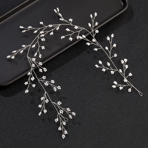 Vite per Capelli da Sposa Fatta a Mano con Künstliche Perle Tocado Floreale per Matrimonio Festa Elegante Romantico Donna Accessori