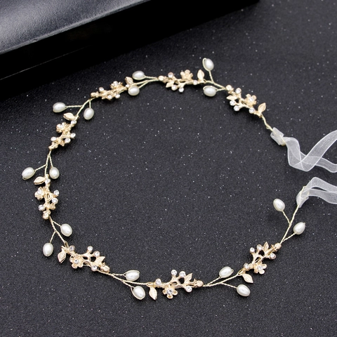 Eleganter Gold Braut Haarranken Mit Künstlicher Perle Strass Blumen Blatt Design Für Hochzeit Party Damen Schmuck