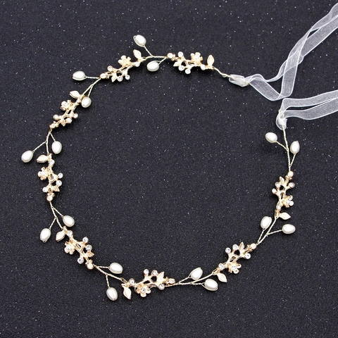 Eleganter Gold Braut Haarranken Mit Künstlicher Perle Strass Blumen Blatt Design Für Hochzeit Party Damen Schmuck