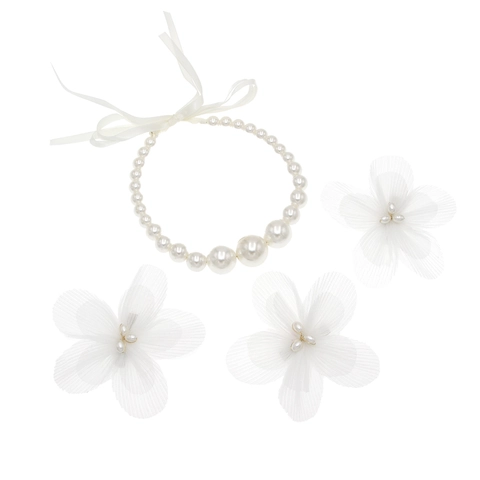 Koreanischer Stil Braut Hochzeit Kopfschmuck Künstliche Perle Legierung Stirnband Blume Haarspangen Kombination Set Damen Kinder Accessoires