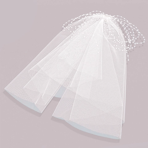 Pinza Para El Pelo Elegante Con Lazo De Satén Blanco Y Velo De Novia Accesorio Para El Cabello De Boda Fiesta