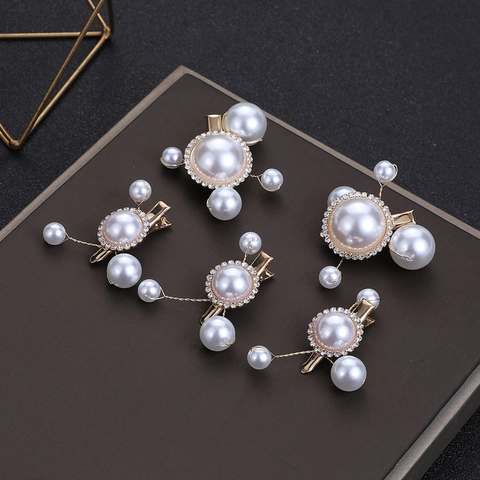 Fermagli per Capelli da Sposa Vintage con Künstliche Perle in Lega d'Oro Strass per Matrimonio Festa Fotografia Accessori per Capelli Donna
