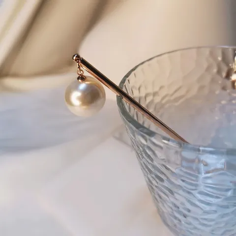 Elegant Minimalist Imitation Artificial Pearl Hair Stick Alloy Hair Pin For Women Japanese Style Hair Bun Styling Stick Accessories
