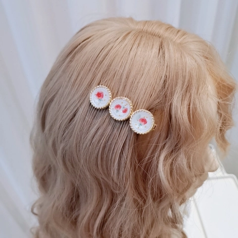 Französische Retro Rose Blume Haarklammer Für Damen Elegante Legierung Gold Wellenrand Seitenklammer Vintage Haar Accessoires