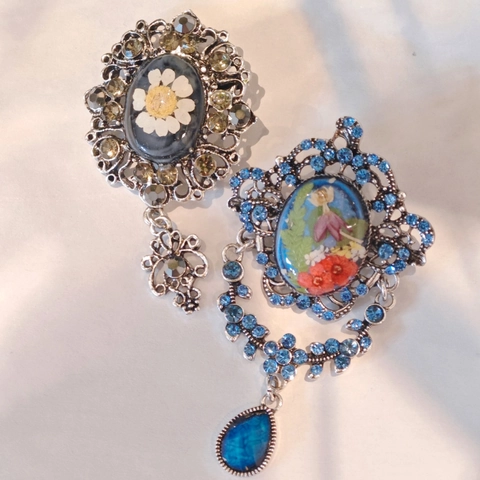Vintage Brosche Im Viktorianischen Stil Handgefertigte Trockenblume Harz Legierung Strass Corsage Für Hochzeit Bankett Damen Schmuck
