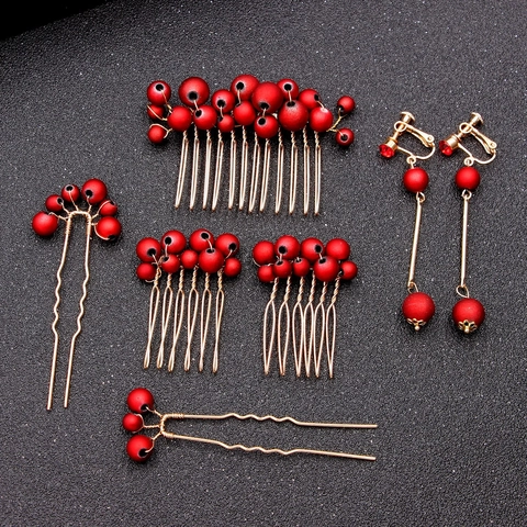 Eleganti Orecchini in Lega con Perle Artificiali e Strass Pettine per Capelli Spille Accessori Gioielli Sposa Donna