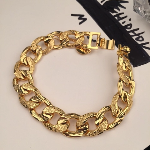 Hip Hop Goud Verguld Koper Grovve Ketting Armband Voor Mannen Vrouwen Vintage Luxe Dikke Schakelketting Armband Met Bel Hart Hanger Sieraden