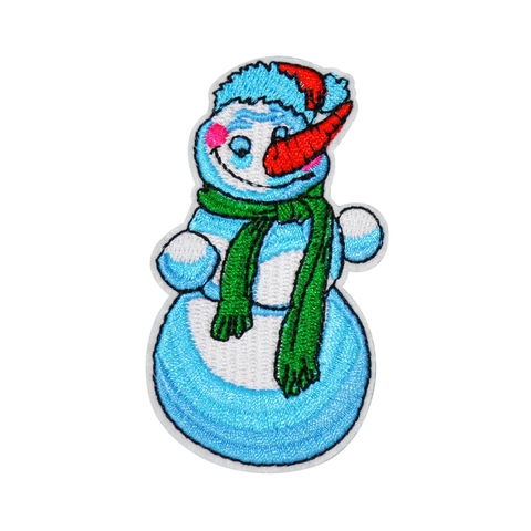Christmas Embroidered Patches For Clothing DIY Polyester Santa Claus Snowman Reindeer Christmas Tree Sew On Applique Patch