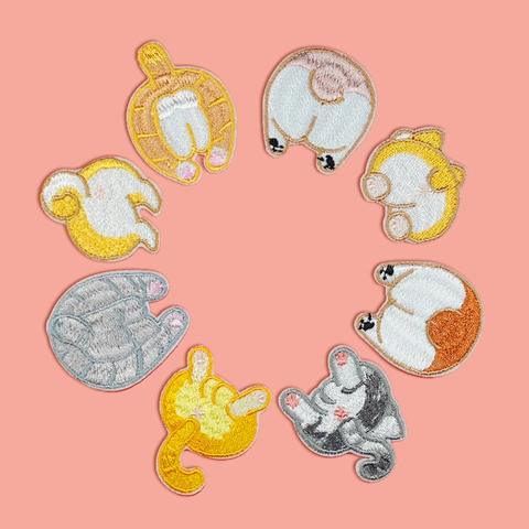 Schattige Cartoon Dier Billen Borduurwerk Patch Strijkbaar Decoratief Applicatie Voor Kleding Tas Doe-het-zelf Handwerk Geborduurd