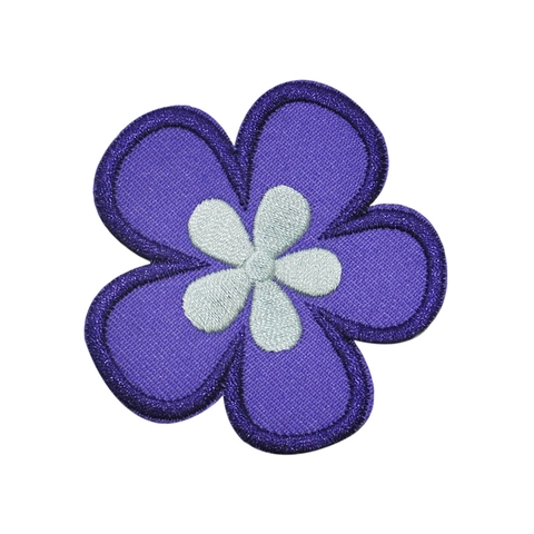 Polyester Floral Embroidered Patches For Clothing Iron On Sew On Round Flower Appliques For DIY Crafts Accessories