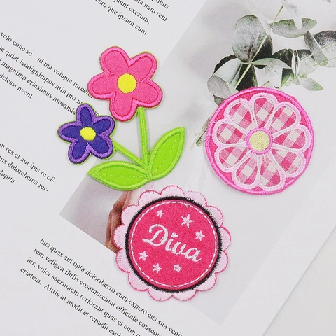 Polyester Bestickt Blumen Mandala Aufnäher Applikation Kleidung DIY Zubehör Bunte Blumen Stickaufnäher Für Schuhe Hut