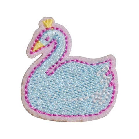 Écussons Brodés en Polyester Dessin Animé Animal Fleur Licorne Cygne Arc-en-ciel Étoile à Repasser Auto-adhésif Bricolage Écusson Vêtement