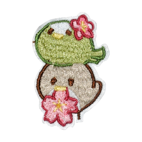 Écussons Brodés en Polyester Animaux de Dessins Animés Assortis Mignon Shiba Inu Panda Lapin Fleur de Cerisier Patchs Thermocollants pour Vêtement