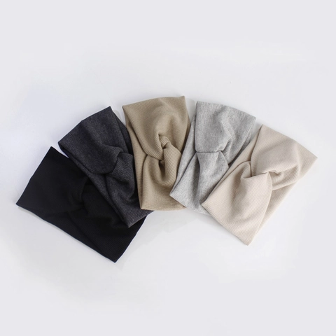 Fascia Per Capelli In Maglia A Coste Con Nodo Elastico Tinta Unita Per Uomo Donna Yoga Sport Fascia Assorbente Styling