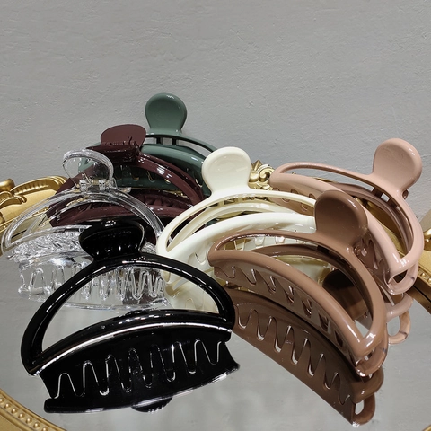 Pinza para el Pelo Grande de Estilo Coreano de Plástico de Color Sólido Elegante Pinza de Tiburón para Mujer Accesorios para el Pelo