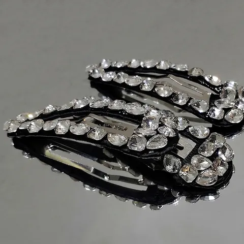 Fermaglio per Capelli BB in Stile Coreano Vintage con Strass Lucidi a Forma di Goccia d'Acqua Donna Fermaglio Laterale Cristallo