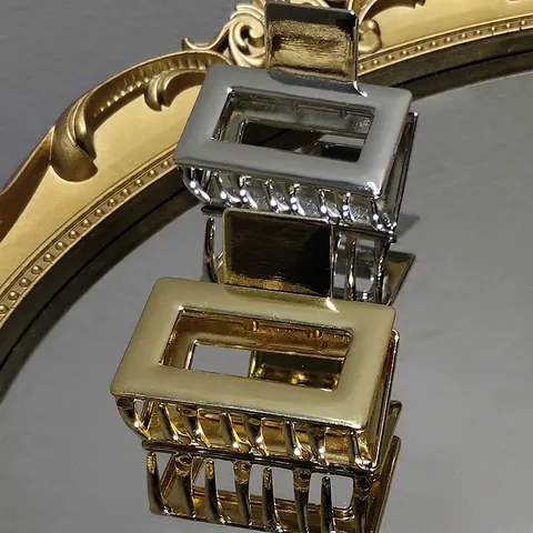 Minimalistisch Rechteckig Hohl Metall Haarklammer Für Damen Gold Silber Galvanisiert Geometrisch Haarschmuck