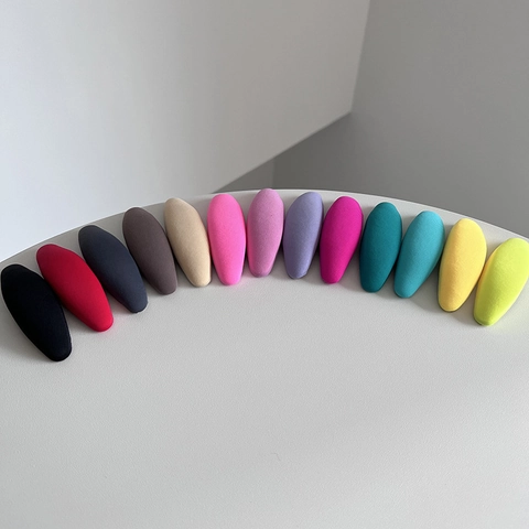 Fabric Wrapped Oval Hair Clips Macaron Color Dopamine Snap BB Clips For Women Girls Elegant Minimalist Hair Accessories