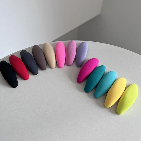 Fabric Wrapped Oval Hair Clips Macaron Color Dopamine Snap BB Clips For Women Girls Elegant Minimalist Hair Accessories